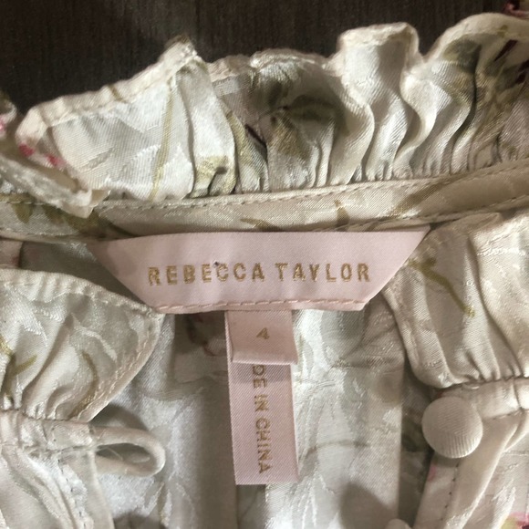 REBECCA TAYLOR Ivie Sleeveless Ruffle Button-Front Dress - Picture 5 of 5